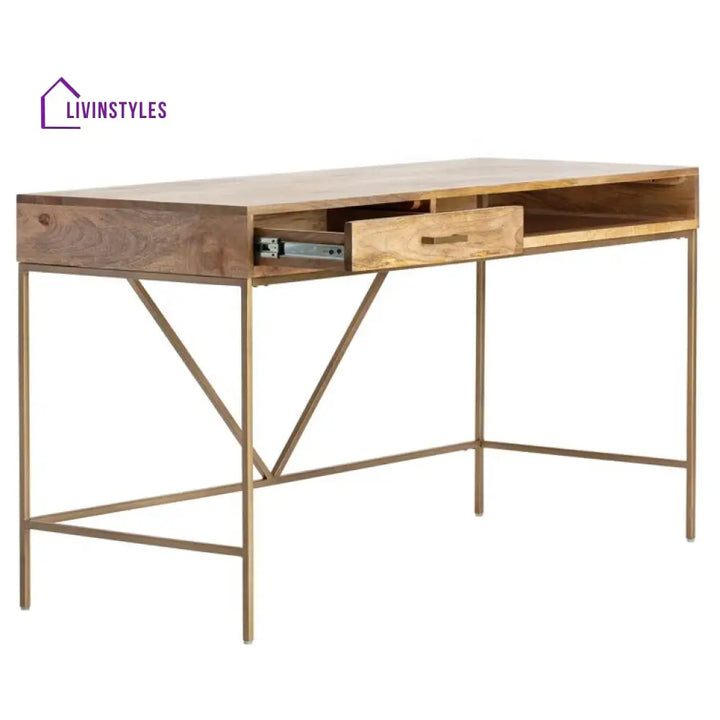 Elena Solid Sheesham Wood Study Table for Students