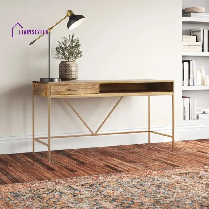 Elena Solid Sheesham Wood Study Table for Students