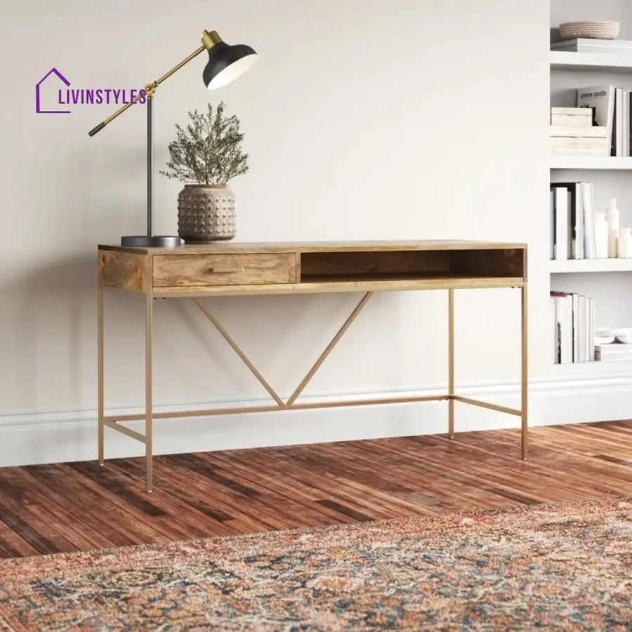 Elena Solid Sheesham Wood Study Table for Students