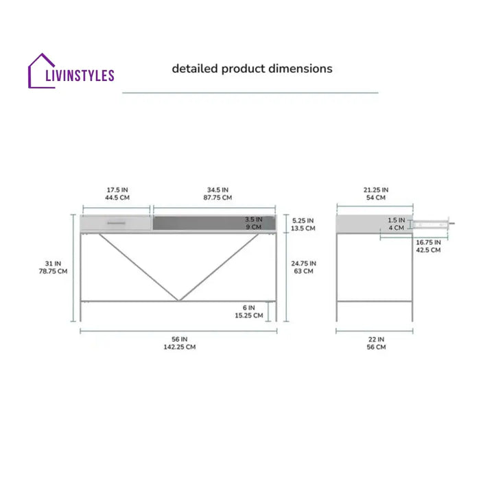 Elena Solid Sheesham Wood Study Table for Students