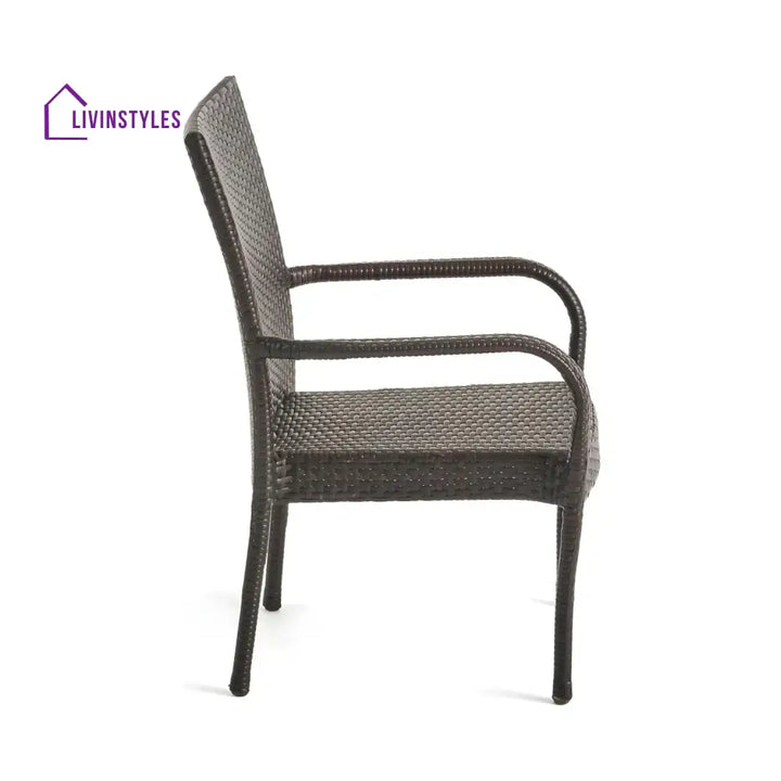 Elham Outdoor All-Weather Resistant Rattan Wicker 5-Piece Dining Set (Dark Brown) - Dining Set