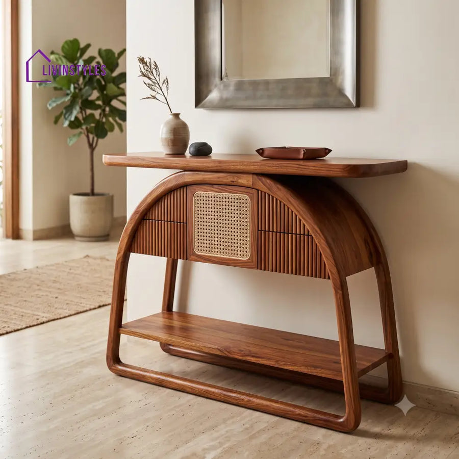 Elie Premium Wooden Console Table for Living Room | Entryway Table