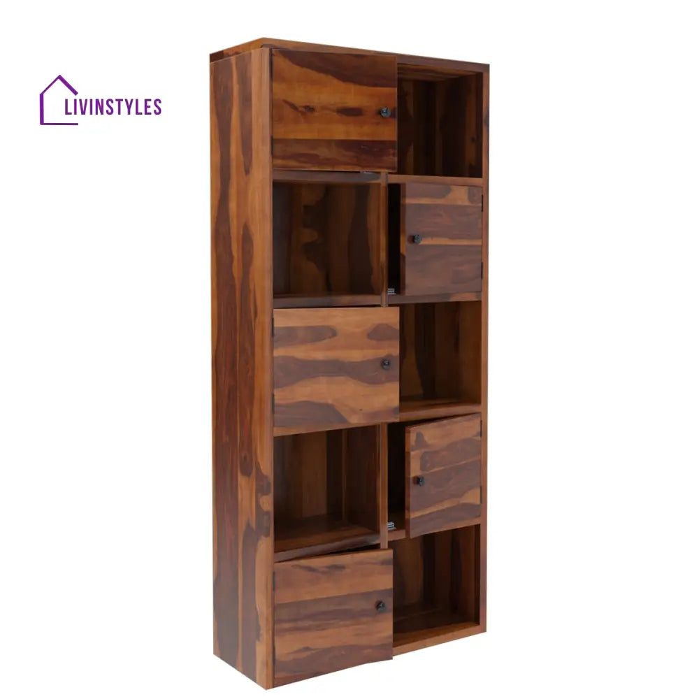 Nismaaya Adler Solid Wood Home Office Cube Bookcase