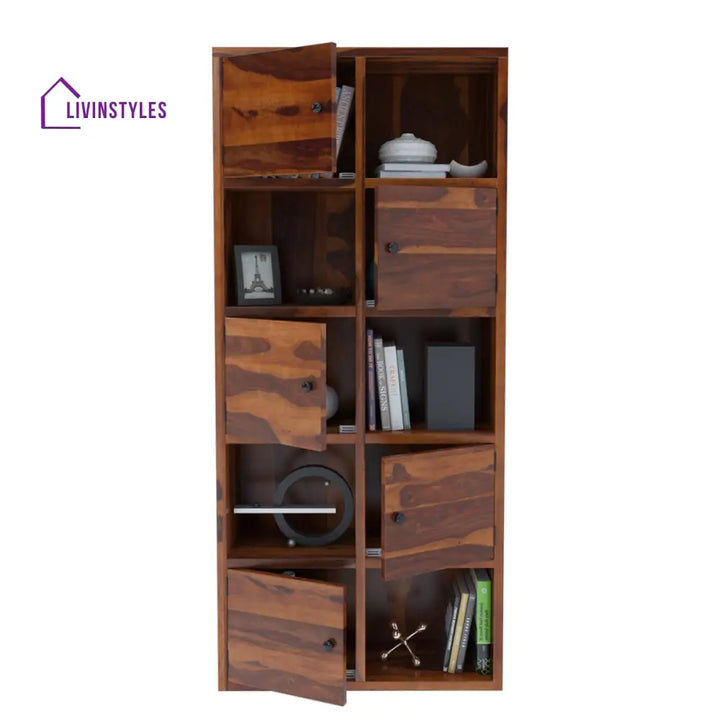 Nismaaya Adler Solid Wood Home Office Cube Bookcase