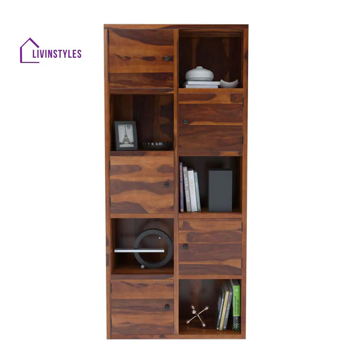 Nismaaya Adler Solid Wood Home Office Cube Bookcase