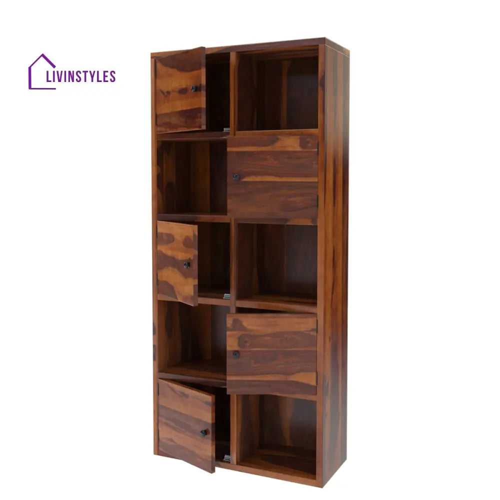 Nismaaya Adler Solid Wood Home Office Cube Bookcase