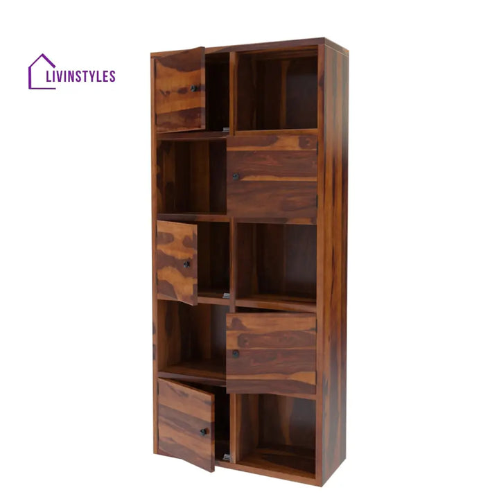 Nismaaya Adler Solid Wood Home Office Cube Bookcase