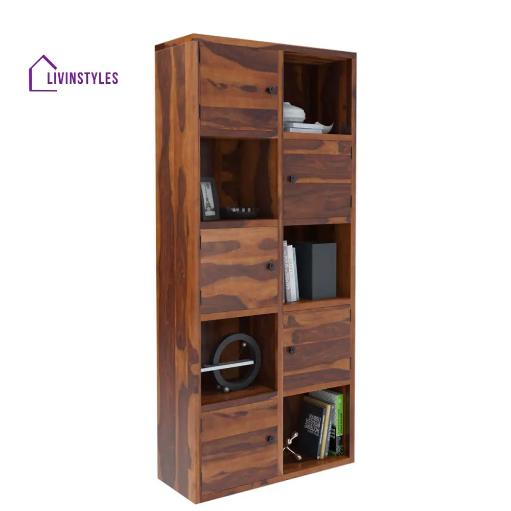 Nismaaya Adler Solid Wood Home Office Cube Bookcase