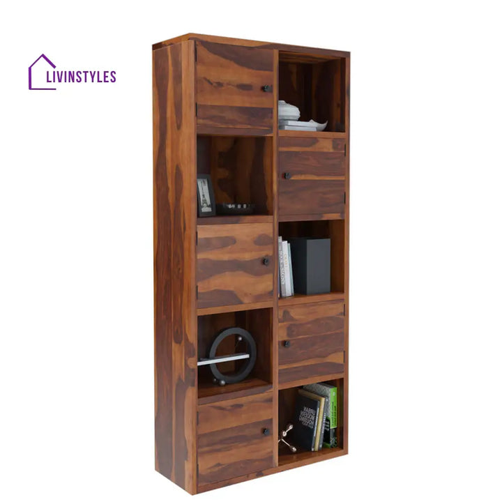 Nismaaya Adler Solid Wood Home Office Cube Bookcase
