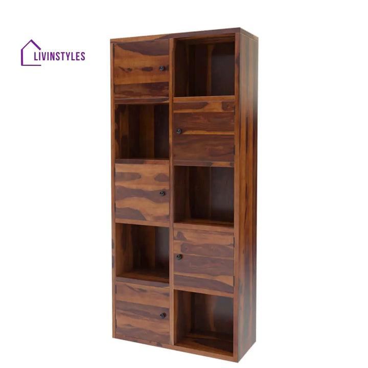 Nismaaya Adler Solid Wood Home Office Cube Bookcase