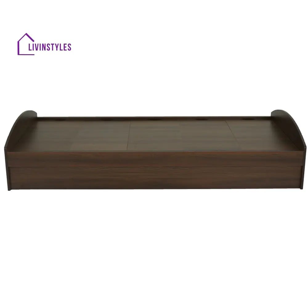 Taras Single Bed With Box Storage (Classic Walnut) Home Furniture