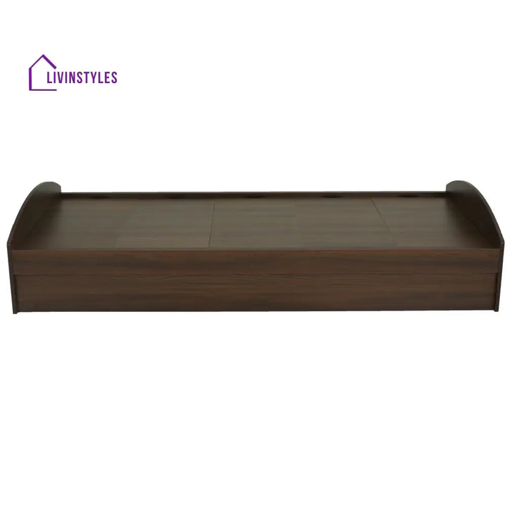Taras Single Bed With Box Storage (Classic Walnut) Home Furniture