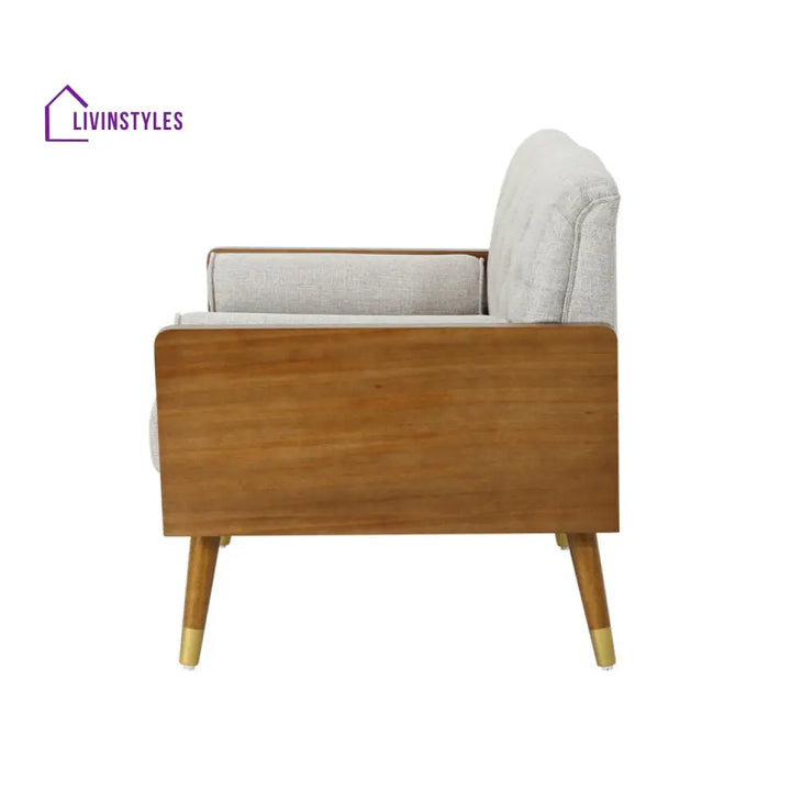 Elina Solid Wood Frame and Fabric Chair | Living Room Chair | Lounge Chair