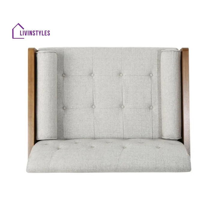 Elina Solid Wood Frame and Fabric Chair | Living Room Chair | Lounge Chair