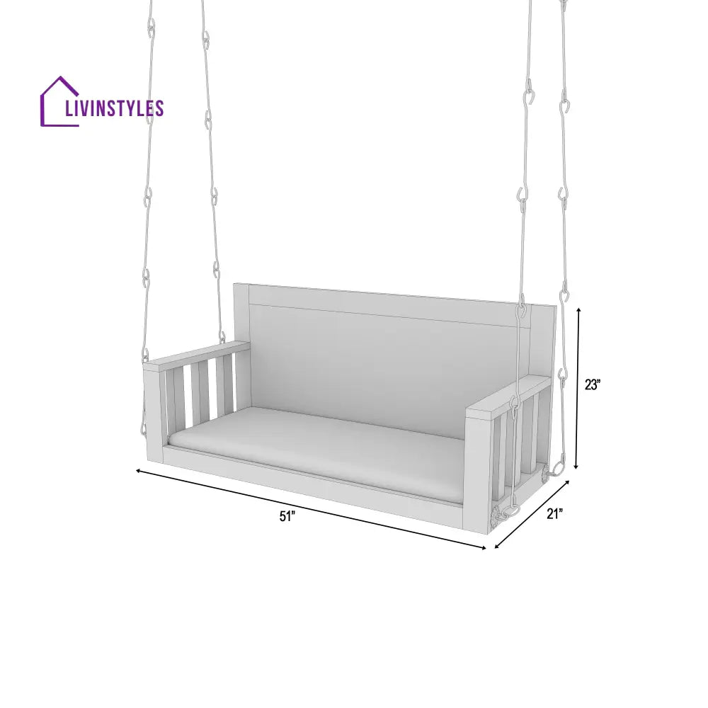 Elina Southern Western Dark Finished Wooden Handmade Swing Swing