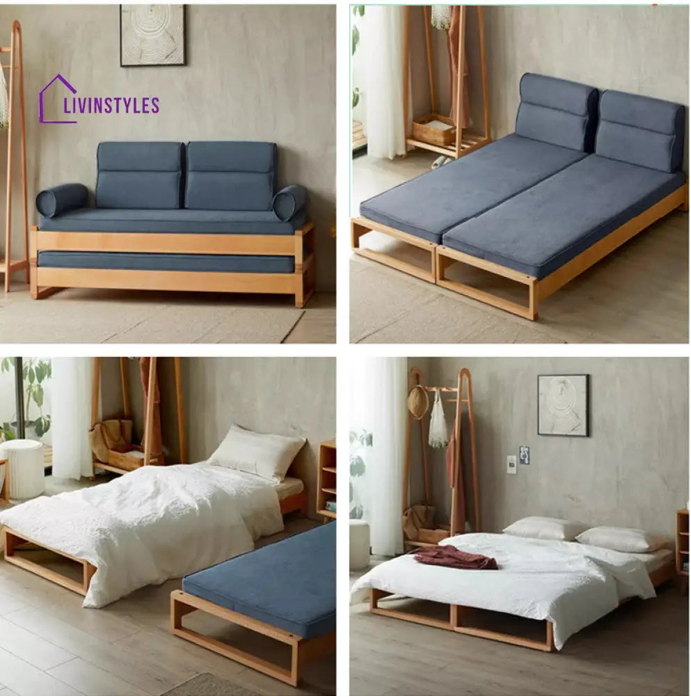 Japandi Solid Wood Stackable Sofa Bed SOFA BED