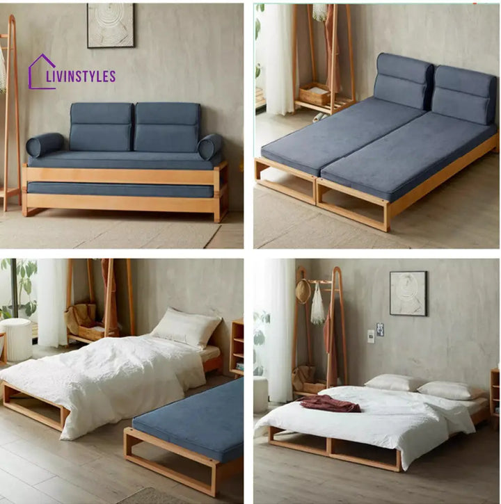 Japandi Solid Wood Stackable Sofa Bed SOFA BED