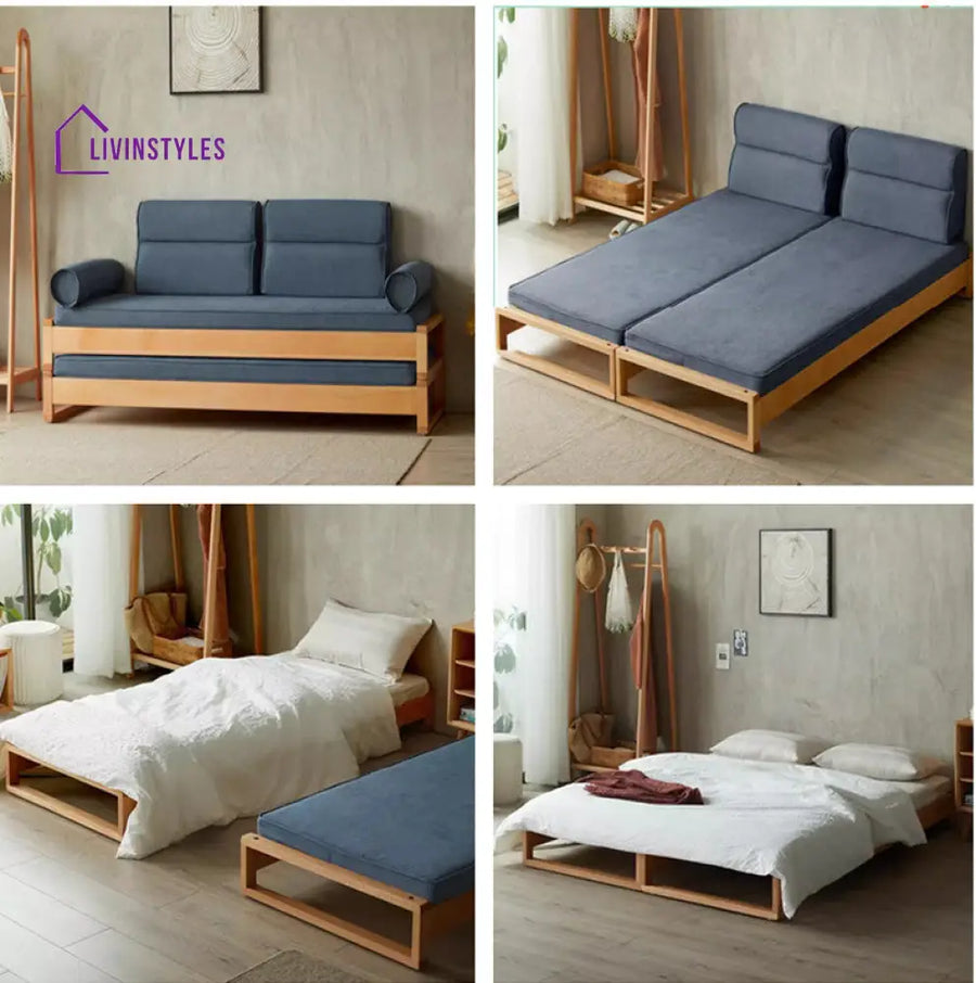 Japandi Solid Wood Stackable Sofa Bed SOFA BED