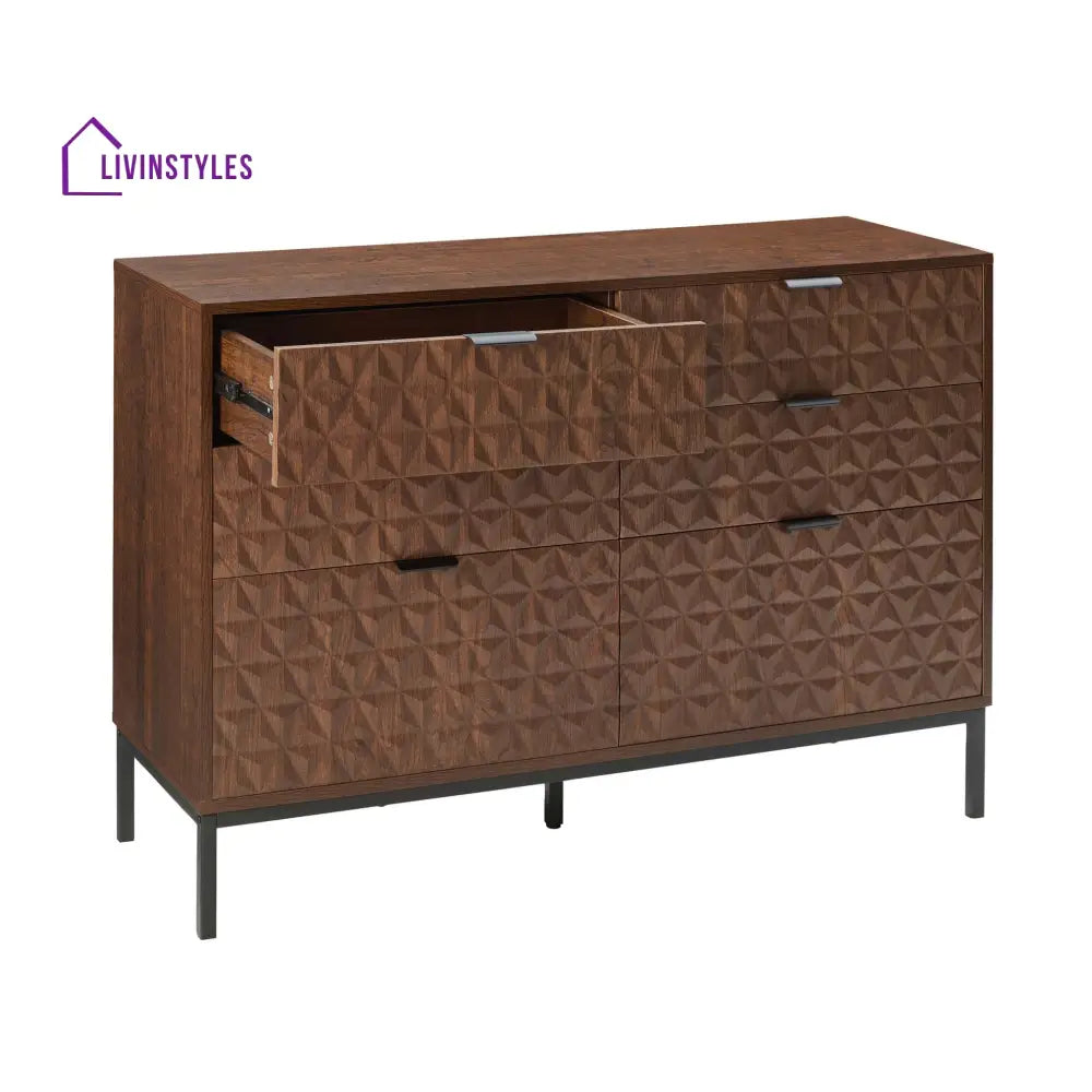 Eliseo 6 Drawer Chest - Walnut Chest of Drawers