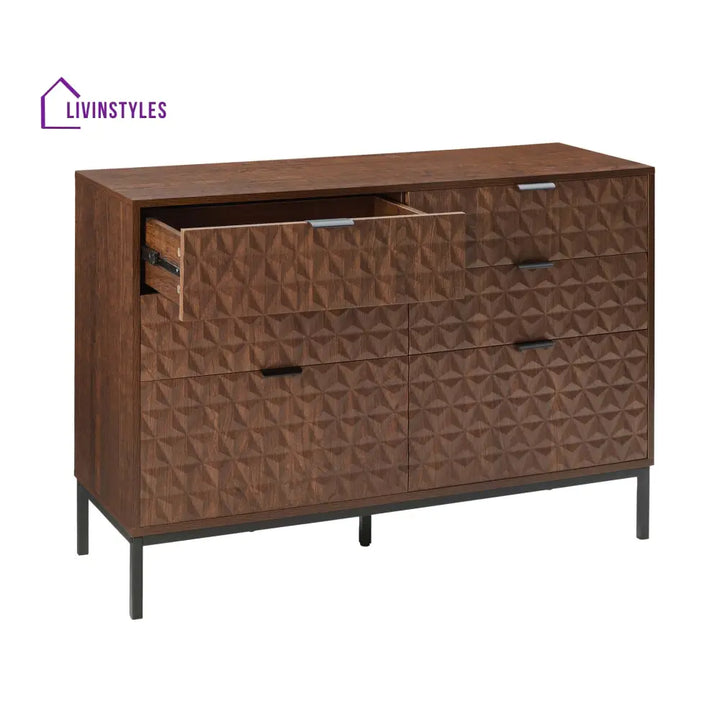 Eliseo 6 Drawer Chest - Walnut Chest of Drawers