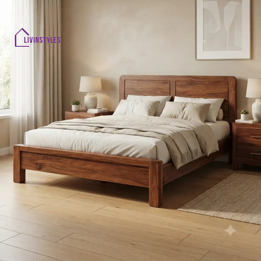 Elizabeth Solid Sheesham Wood Bed without Storage