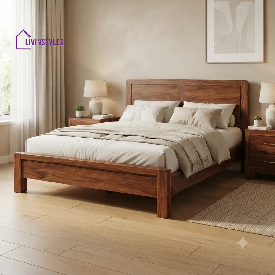 Elizabeth Solid Sheesham Wood Bed without Storage