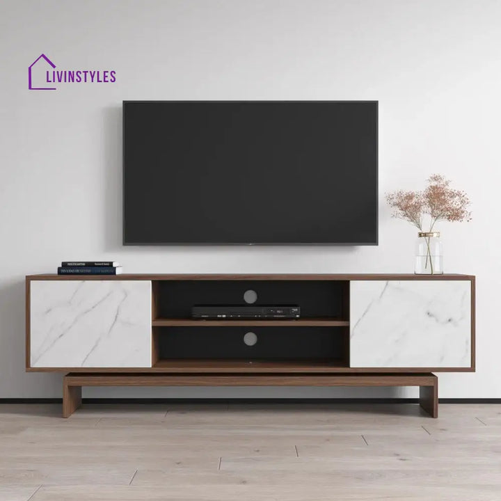 Elizabeth White Finish Tv Unit Stand for Living Room