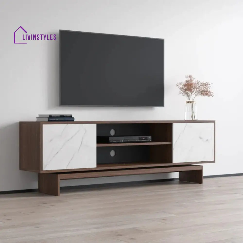 Elizabeth White Finish Tv Unit Stand for Living Room