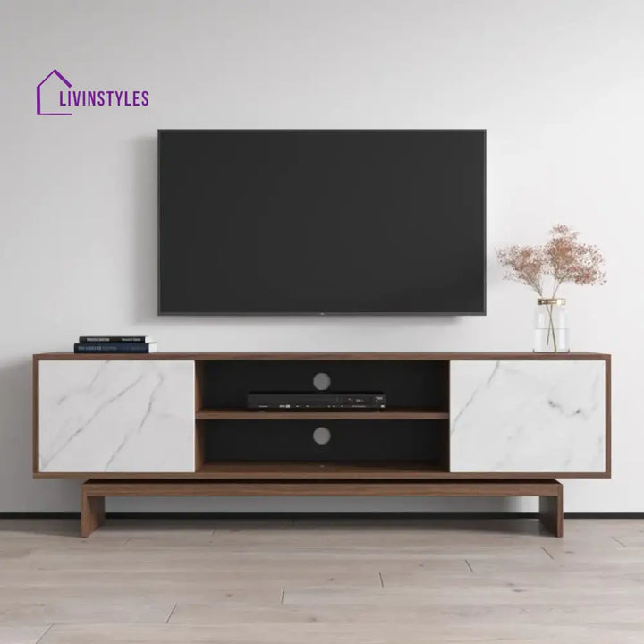 Elizabeth White Finish Tv Unit Stand for Living Room