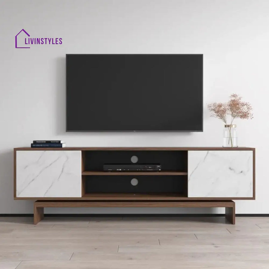 Elizabeth White Finish Tv Unit Stand for Living Room