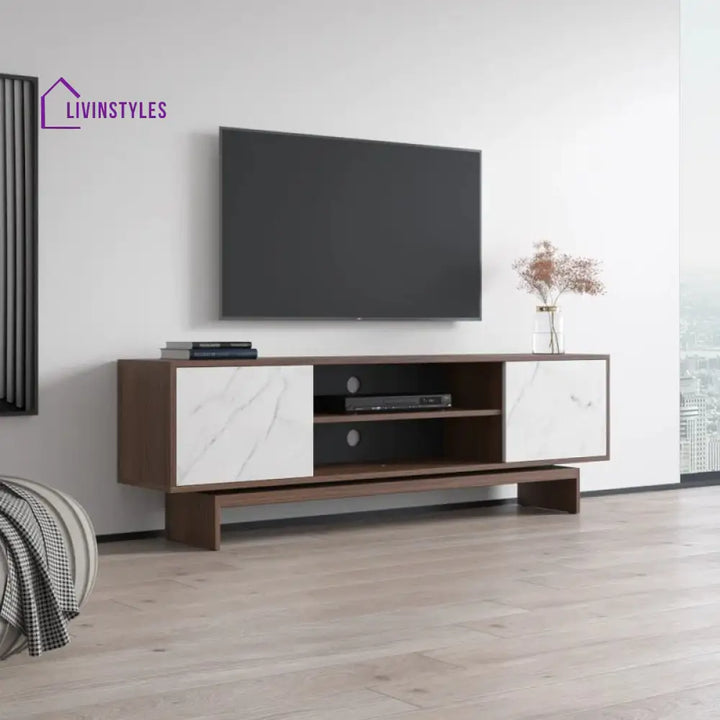 Elizabeth White Finish Tv Unit Stand for Living Room