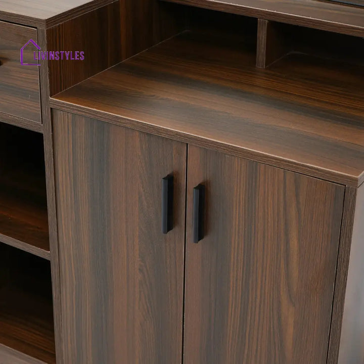 Bogdan Dresser with Mirror (Classic Walnut) Home Furniture