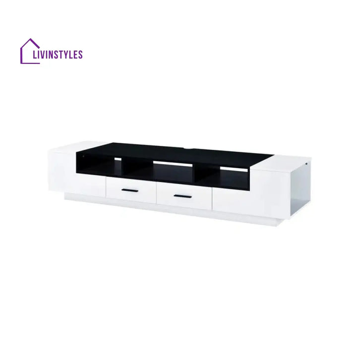 Ella White Finish Tv Unit Stand for Living Room