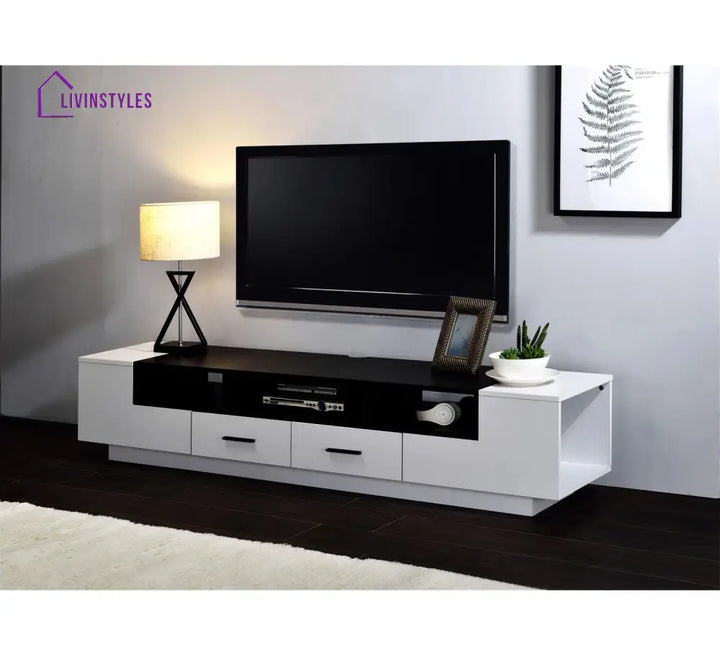 Ella White Finish Tv Unit Stand for Living Room