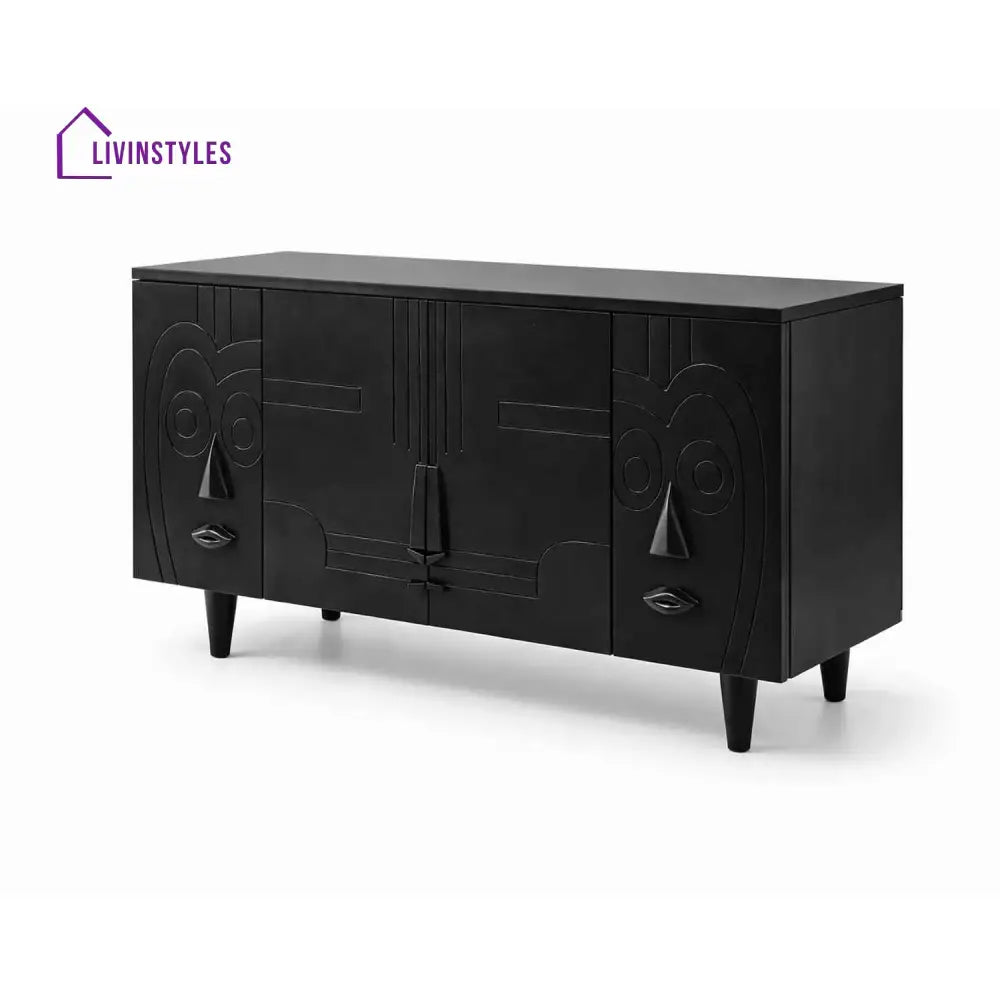 Ellie Wooden Frame Sideboard and Cabinet for Living Room - Side Board / Storage Cabinet
