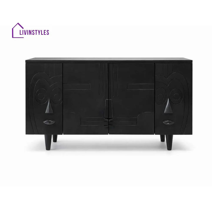 Ellie Wooden Frame Sideboard and Cabinet for Living Room - Side Board / Storage Cabinet