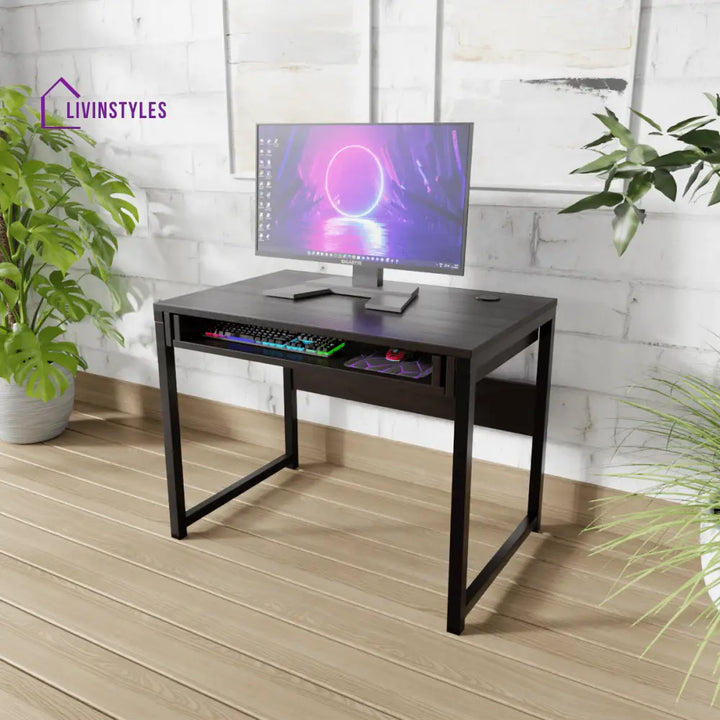 Elmer Computer Table | Computer Table | Study Table for Home Brown / With Keyboard Tray Art & Drafting Tables