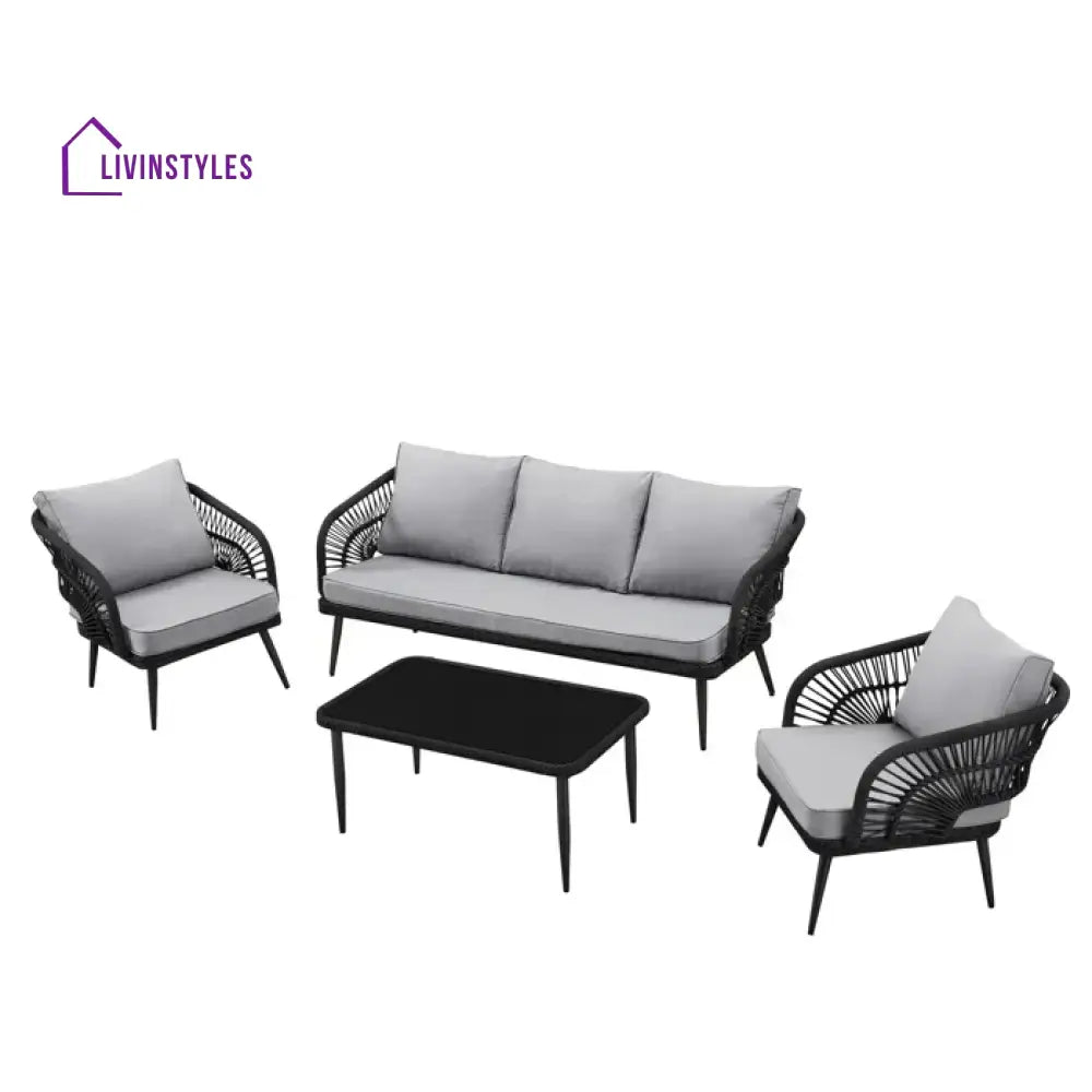 Elodia Outdoor Sofa Set 2 Seater 2 Single seater and 1 Center Table - Sofa Sets
