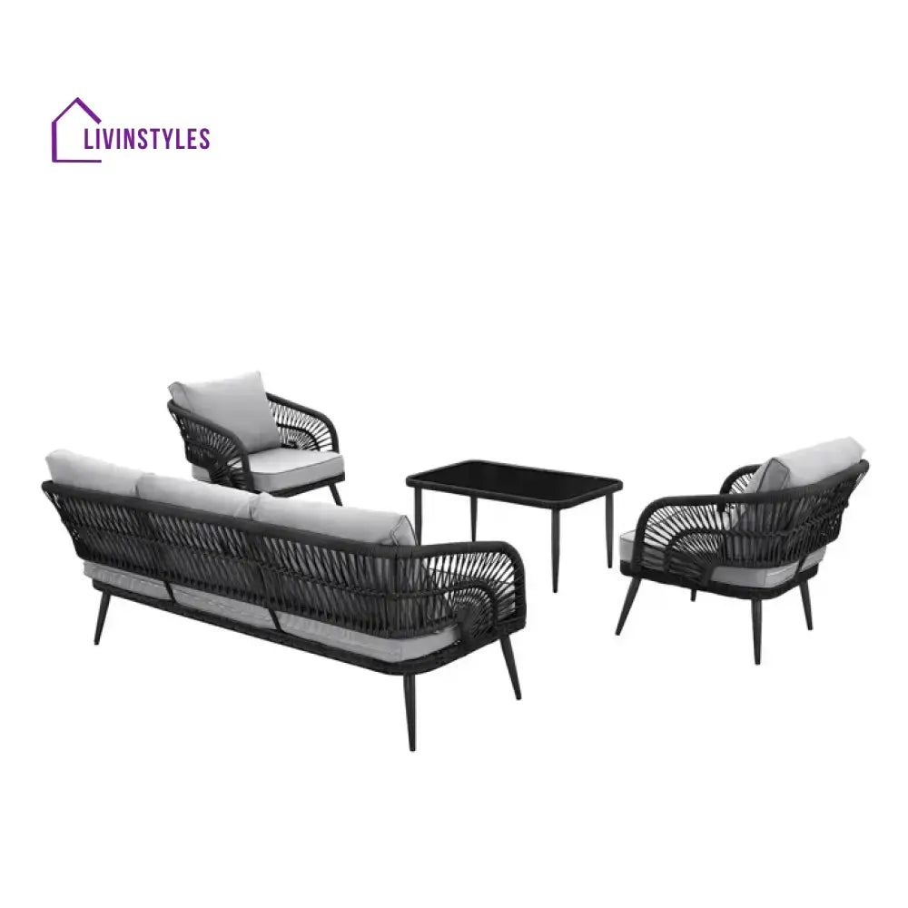 Elodia Outdoor Sofa Set 2 Seater 2 Single seater and 1 Center Table - Sofa Sets