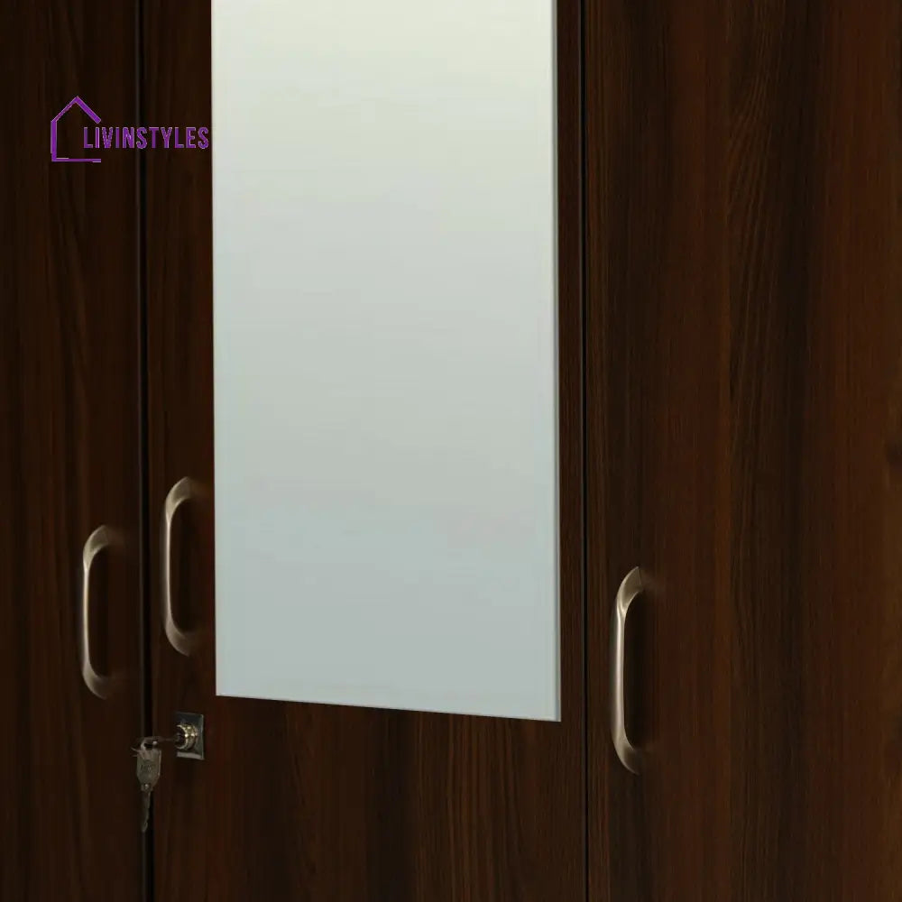 Konstantin 3 Door Wardrobe with Mirror (Walnut) Home Furniture