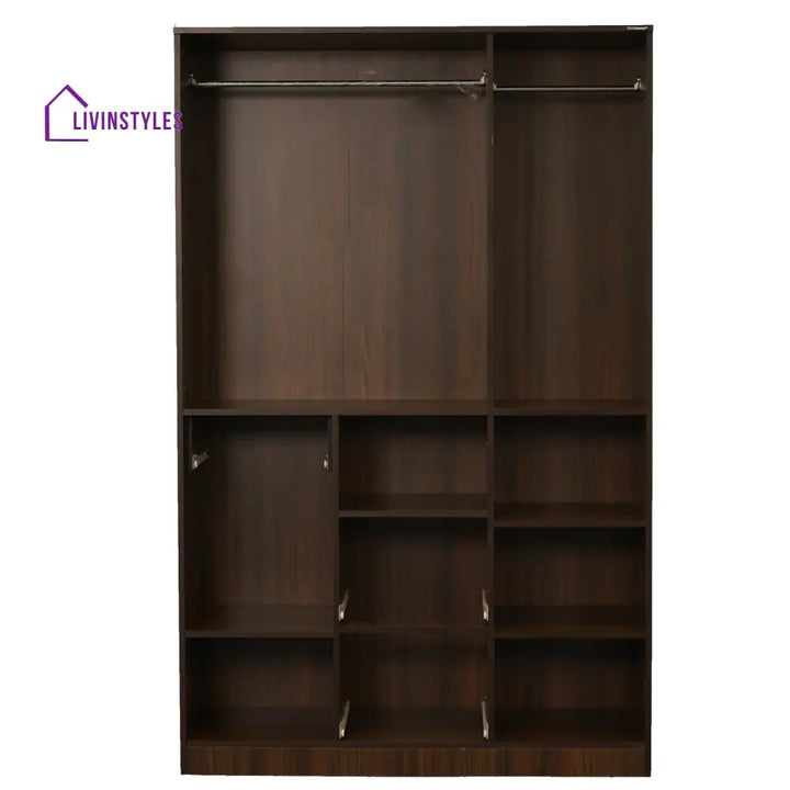 Konstantin 3 Door Wardrobe with Mirror (Walnut) Home Furniture