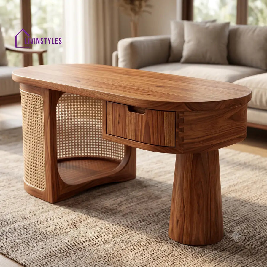 Élodie Wooden Coffee Table for Living Room | Tea Table | Teapoy | Center table