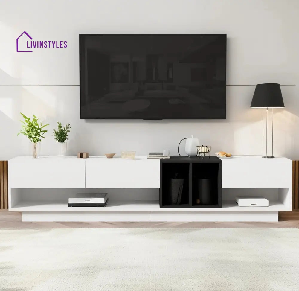 Elodie Wooden Finish Tv Unit Stand for Living Room
