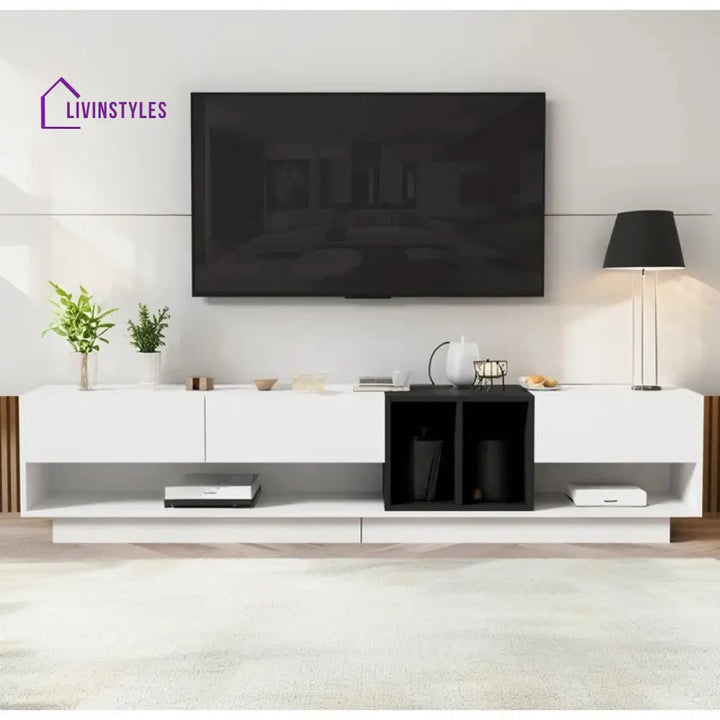 Elodie Wooden Finish Tv Unit Stand for Living Room