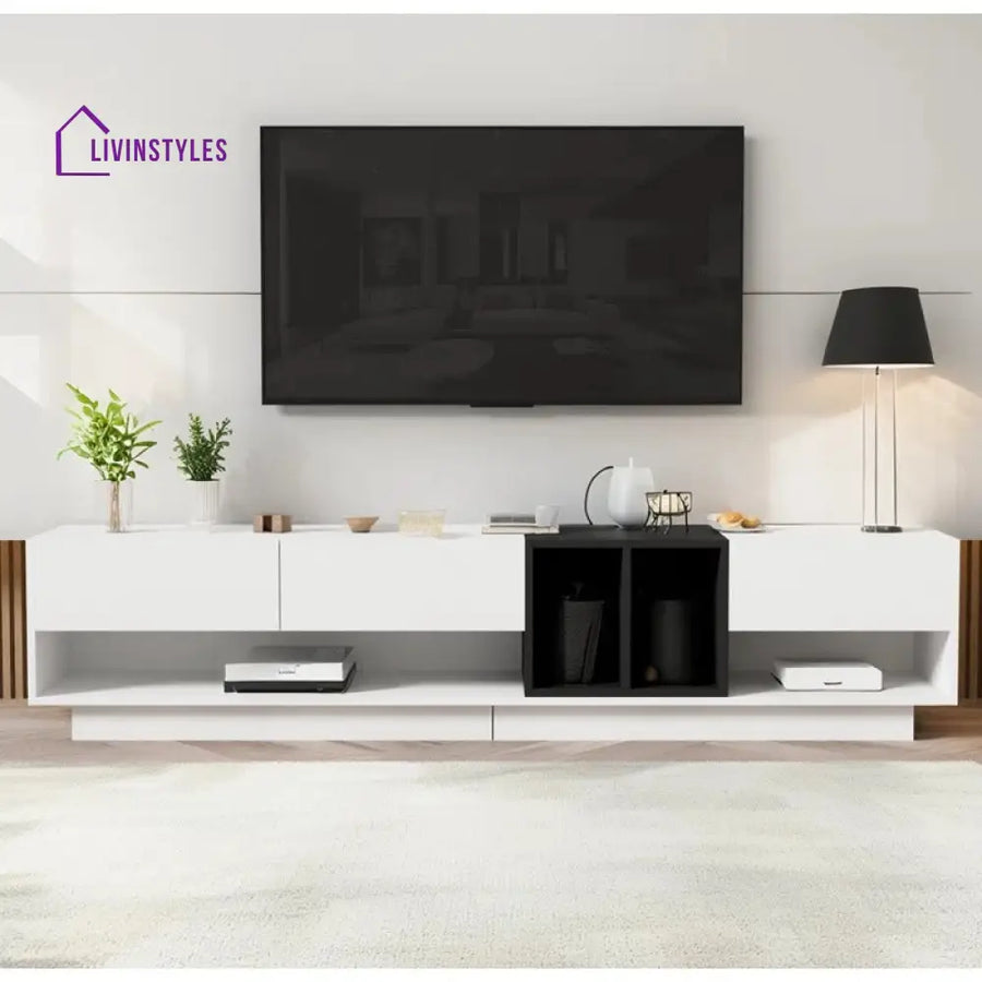Elodie Wooden Finish Tv Unit Stand for Living Room