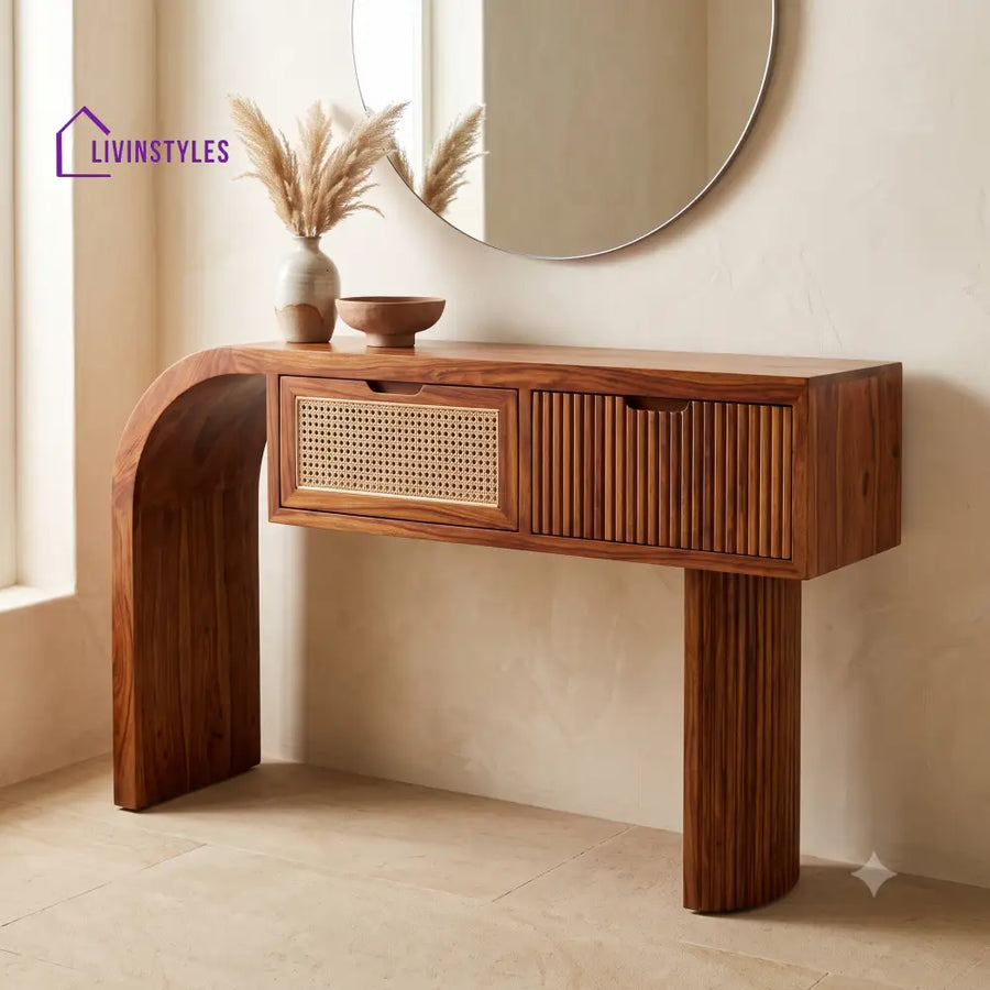 Eloi Premium Wooden Console Table for Living Room | Entryway Table