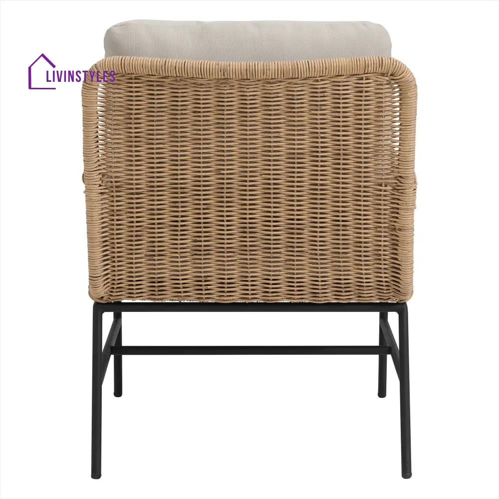 Eloise Outdoor Garden Balcony Sofa Set 2 Seater 2 Single seater and 1 Center Table Set (Tan) - Sofa Sets