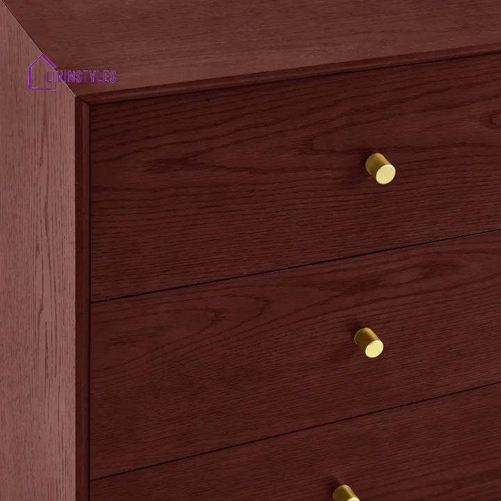 Eloy 6 Drawer Chest - Cherry Wood Chest of Drawers
