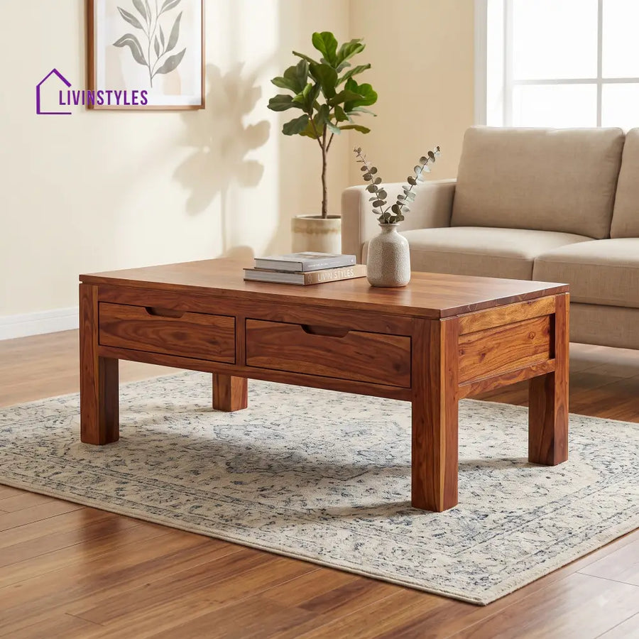 Elsa Wooden Coffee Table for Living Room | Tea Table | Teapoy | Center table