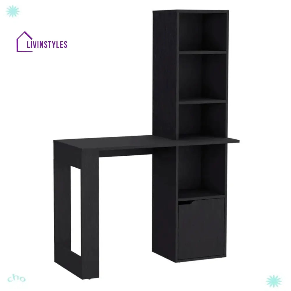 Elvira Black Study Table for Students